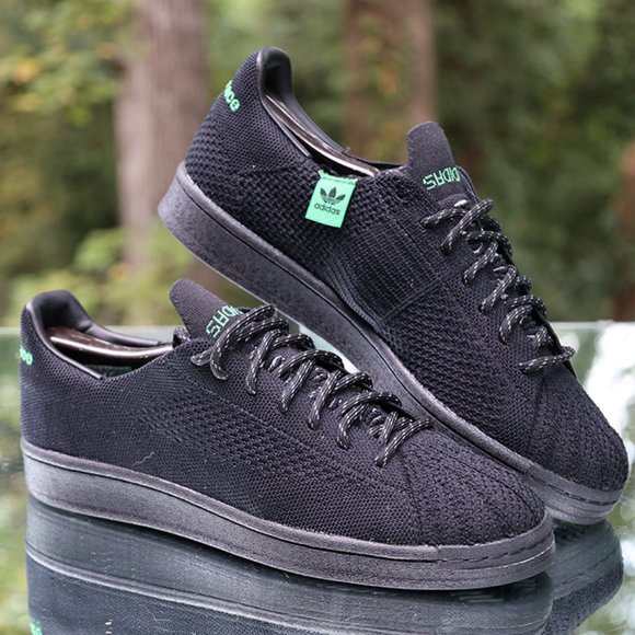 Adidas Pharrell Williams Primeknit Black Men’s Size 9 - Picture 3 of 11